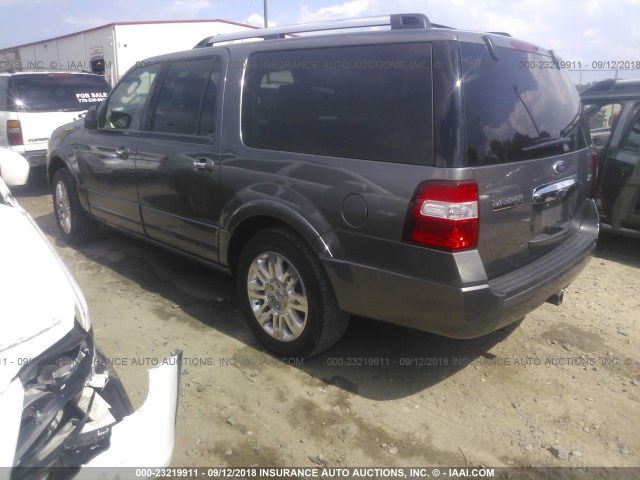 1FMJK1K56EEF22294 - 2014 FORD EXPEDITION EL LIMITED GRAY photo 3