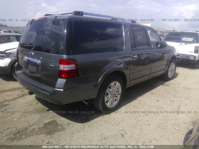 1FMJK1K56EEF22294 - 2014 FORD EXPEDITION EL LIMITED GRAY photo 4