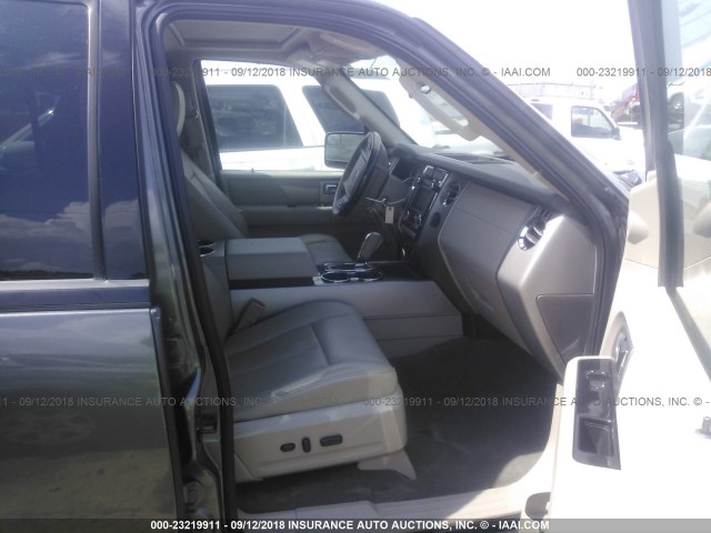 1FMJK1K56EEF22294 - 2014 FORD EXPEDITION EL LIMITED GRAY photo 5