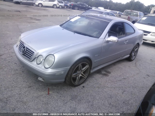 WDBLJ74G01F184301 - 2001 MERCEDES-BENZ CLK 55 AMG SILVER photo 2