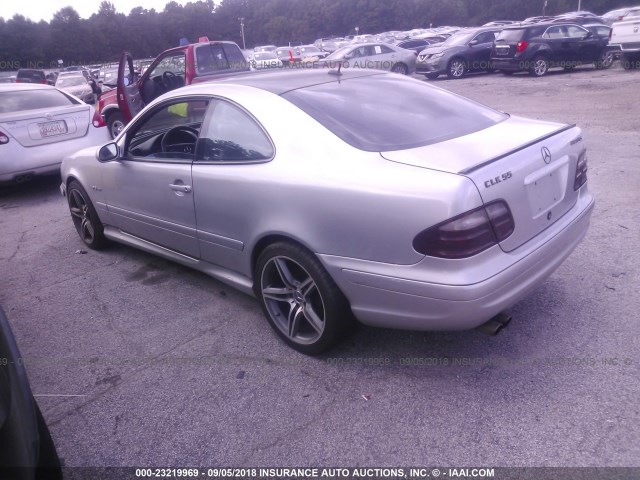 WDBLJ74G01F184301 - 2001 MERCEDES-BENZ CLK 55 AMG SILVER photo 3