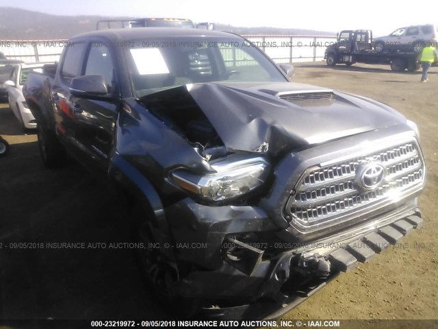 3TMDZ5BN0HM023736 - 2017 TOYOTA TACOMA DBL CAB/SR5/TRD SPORT/OR GRAY photo 1