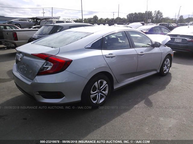 19XFC2F53JE018601 - 2018 HONDA CIVIC LX SILVER photo 4