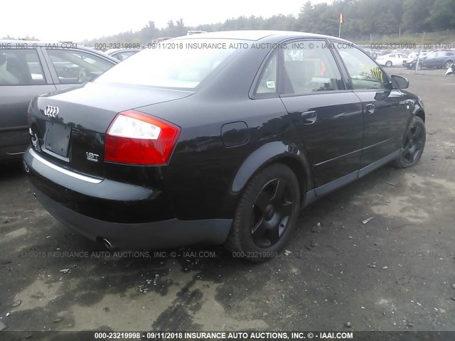 WAULC68E13A373101 - 2003 AUDI A4 1.8T QUATTRO BLACK photo 4