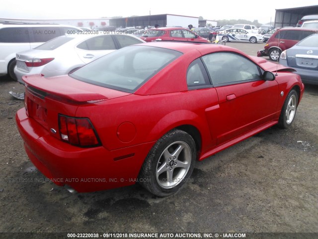 1FAFP42X44F174198 - 2004 FORD MUSTANG GT RED photo 4