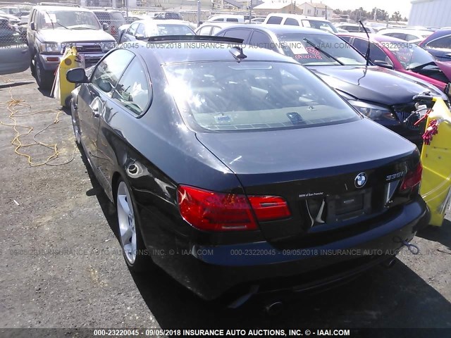 WBAKG7C50BE263113 - 2011 BMW 335 I BLACK photo 3