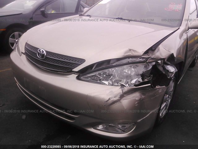 JTDBF30K830151232 - 2003 TOYOTA CAMRY LE/XLE GOLD photo 6