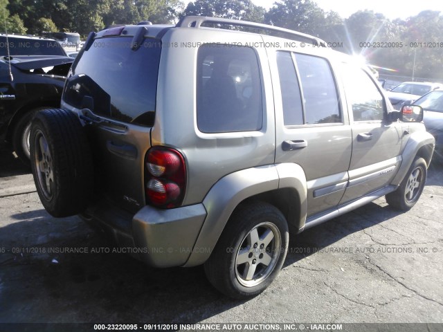 1J4GK38K55W643023 - 2005 JEEP LIBERTY RENEGADE GOLD photo 4