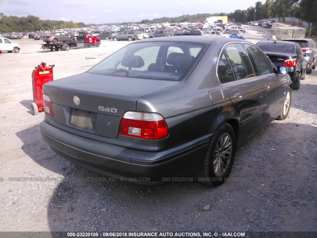 WBADN63453GS57281 - 2003 BMW 540 I AUTOMATIC GRAY photo 4