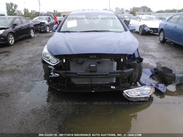 5NPE34AF7JH648446 - 2018 HYUNDAI SONATA SPORT/LIMITED BLUE photo 6