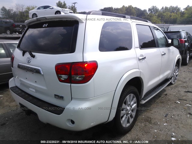 5TDYY5G15FS058859 - 2015 TOYOTA SEQUOIA PLATINUM WHITE photo 4