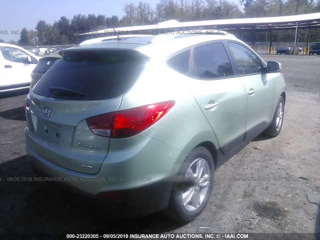 KM8JUCAC7CU450885 - 2012 HYUNDAI TUCSON GLS/LIMITED GREEN photo 4