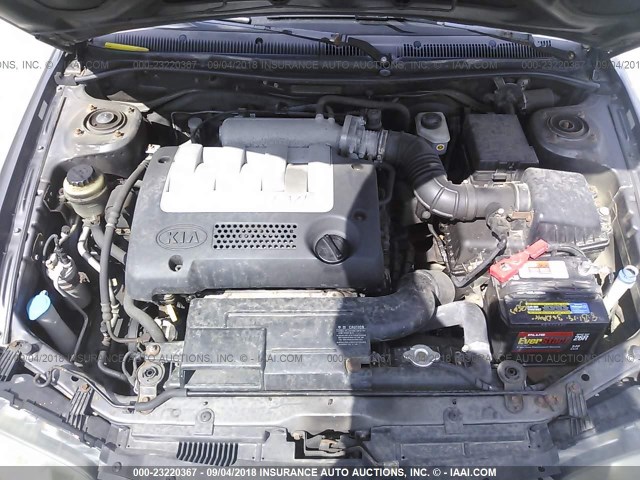 KNAFB161525053807 - 2002 KIA SPECTRA GS/GSX SILVER photo 10