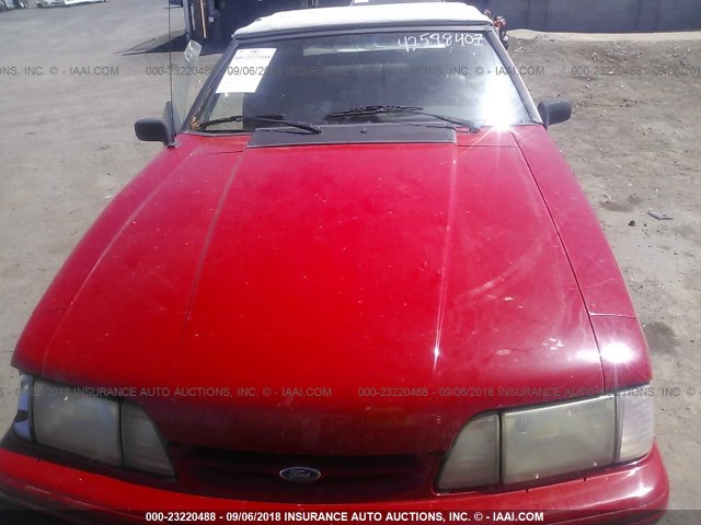 1FACP44M7PF183438 - 1993 FORD MUSTANG LX RED photo 10