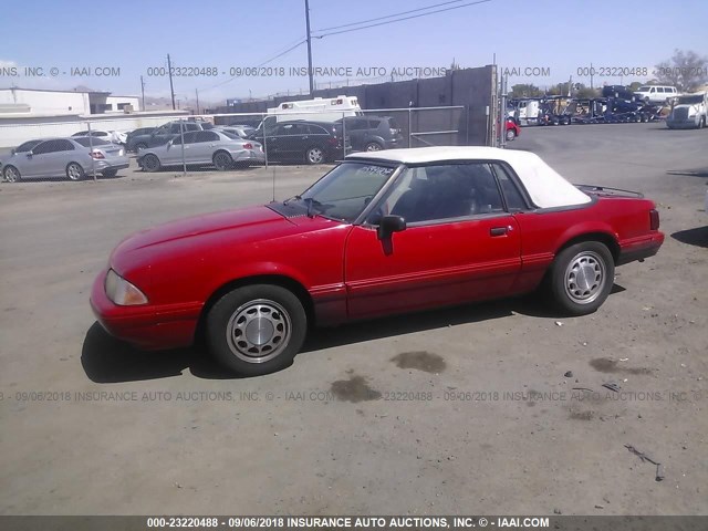 1FACP44M7PF183438 - 1993 FORD MUSTANG LX RED photo 2