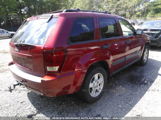 1J4GS48K96C155511 - 2006 JEEP GRAND CHEROKEE LAREDO/COLUMBIA/FREEDOM 红色 照片 4