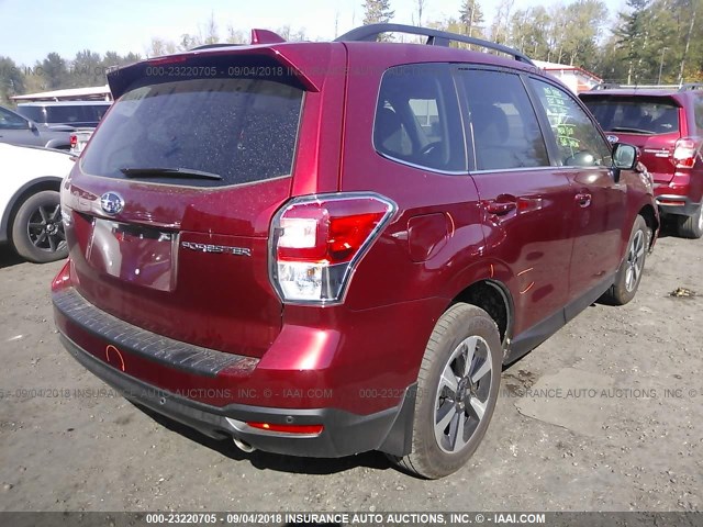 JF2SJARC1JH585149 - 2018 SUBARU FORESTER 2.5I LIMITED RED photo 4