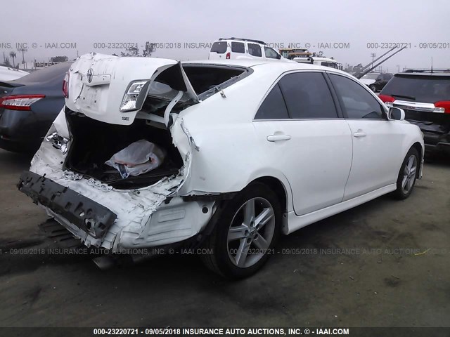 4T1BE46K09U827265 - 2009 TOYOTA CAMRY SE/LE/XLE WHITE photo 4