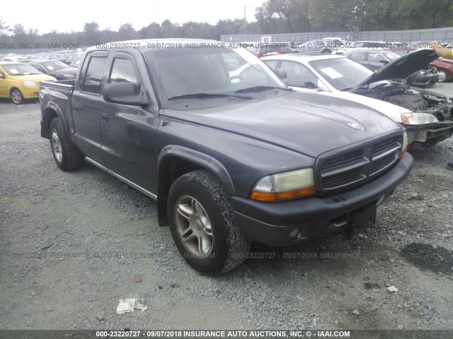 1D7HL38N33S105190 - 2003 DODGE DAKOTA QUAD SPORT GRAY photo 1