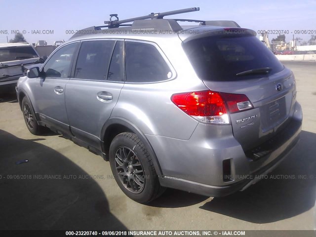 4S4BRBBC2A3381749 - 2010 SUBARU OUTBACK 2.5I PREMIUM SILVER photo 3