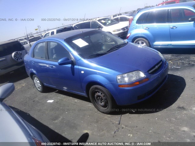 KL1TD56646B618386 - 2006 CHEVROLET AVEO LS BLUE photo 1
