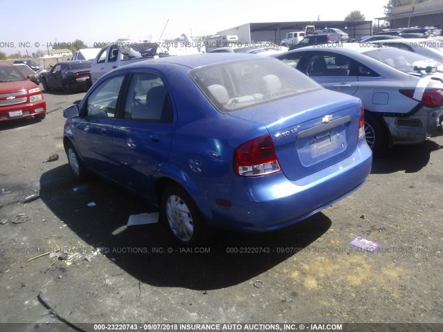 KL1TD56646B618386 - 2006 CHEVROLET AVEO LS BLUE photo 3
