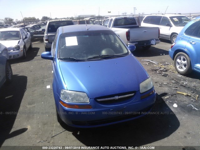 KL1TD56646B618386 - 2006 CHEVROLET AVEO LS BLUE photo 6
