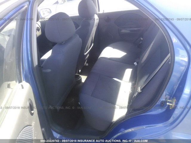 KL1TD56646B618386 - 2006 CHEVROLET AVEO LS BLUE photo 8