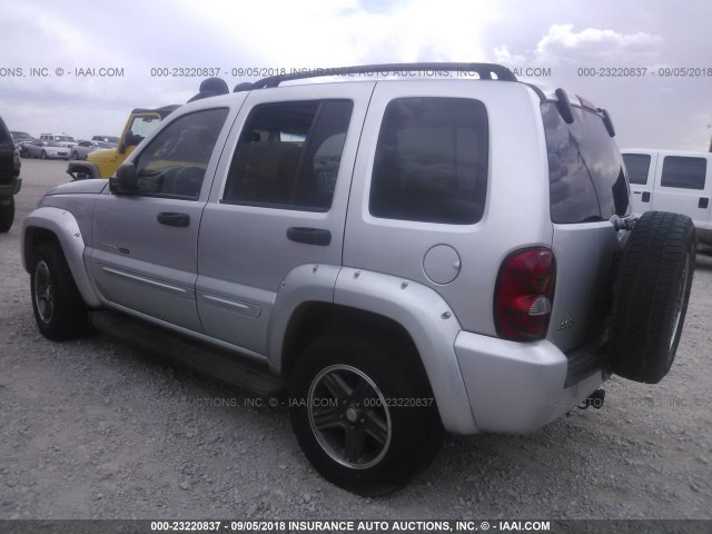 1J4GK38K03W670899 - 2003 JEEP LIBERTY RENEGADE SILVER photo 3