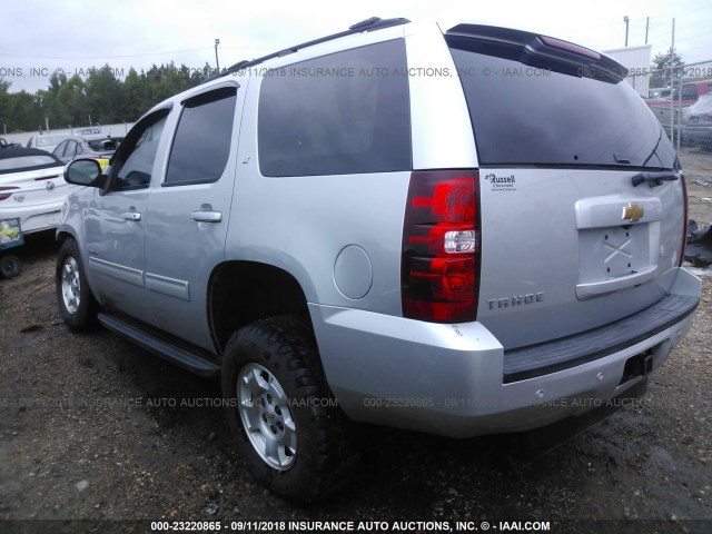 1GNSCBE07CR140803 - 2012 CHEVROLET TAHOE C1500 LT SILVER photo 3