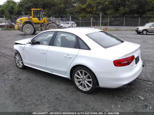 WAUFFAFL5FN043726 - 2015 AUDI A4 PREMIUM PLUS WHITE photo 3