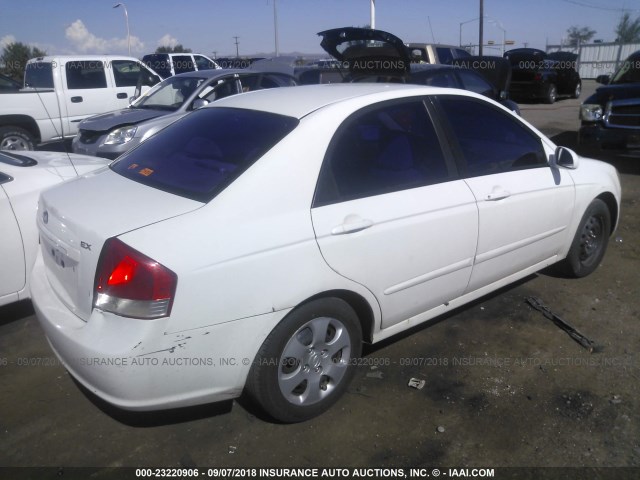 KNAFE121175419718 - 2007 KIA SPECTRA EX/LX WHITE photo 4