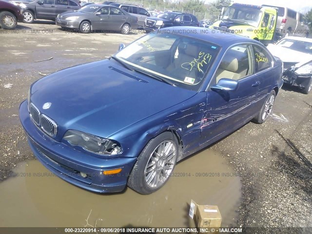 WBABM3347YJN65037 - 2000 BMW 323 CI BLUE photo 2