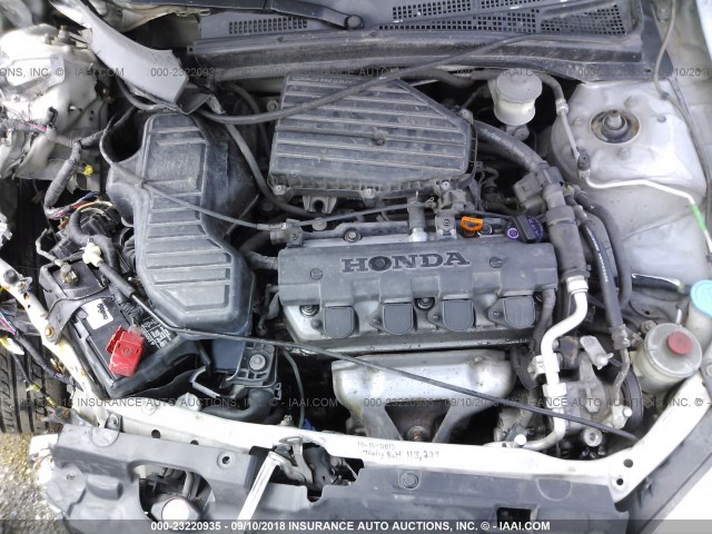 1HGEM22165L067124 - 2005 HONDA CIVIC DX VP SILVER photo 10