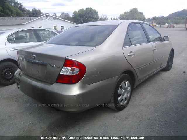 4T1BE32K84U845151 - 2004 TOYOTA CAMRY LE/XLE/SE 金色 照片 4