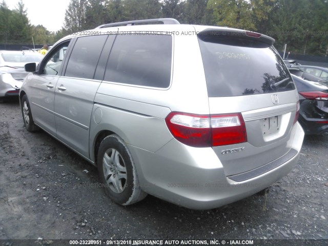 5FNRL38677B444741 - 2007 HONDA ODYSSEY EXL SILVER photo 3