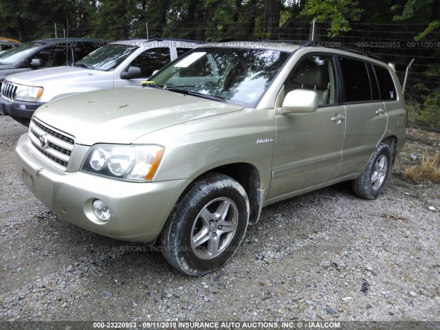 JTEHF21A220046271 - 2002 TOYOTA HIGHLANDER LIMITED Champagne photo 2