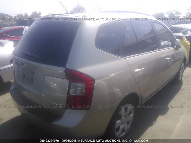 KNAFG525577080647 - 2007 KIA RONDO LX/EX SILVER photo 4