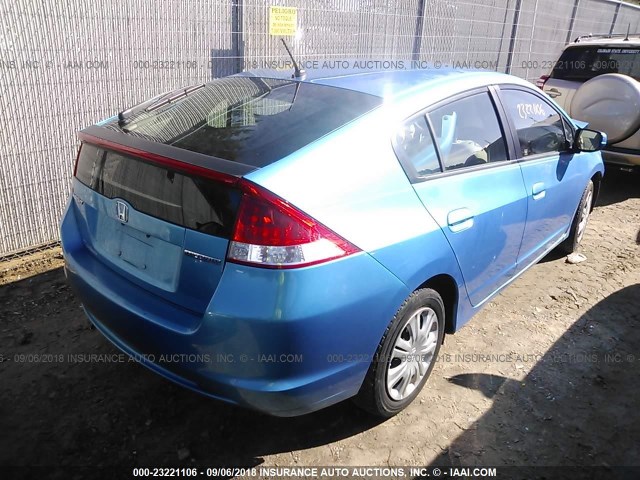 JHMZE2H53AS033356 - 2010 HONDA INSIGHT LX TURQUOISE photo 4