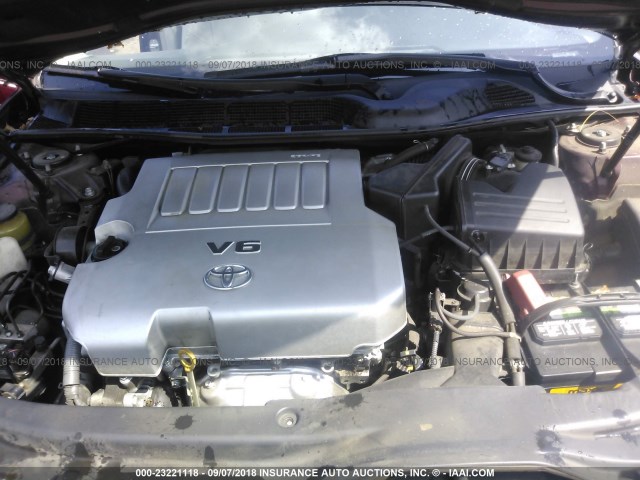 4T1BK36B97U211113 - 2007 TOYOTA AVALON XL/XLS/TOURING/LIMITED 勃艮第红 照片 10