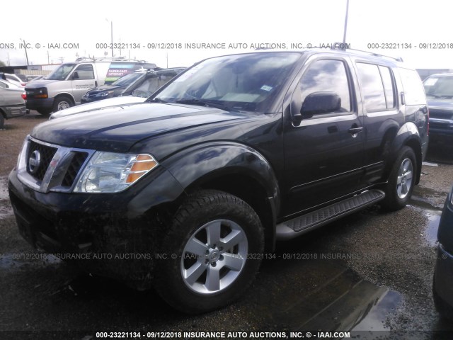 5N1AR1NN5CC635363 - 2012 NISSAN PATHFINDER S/LE/SE BLACK photo 2