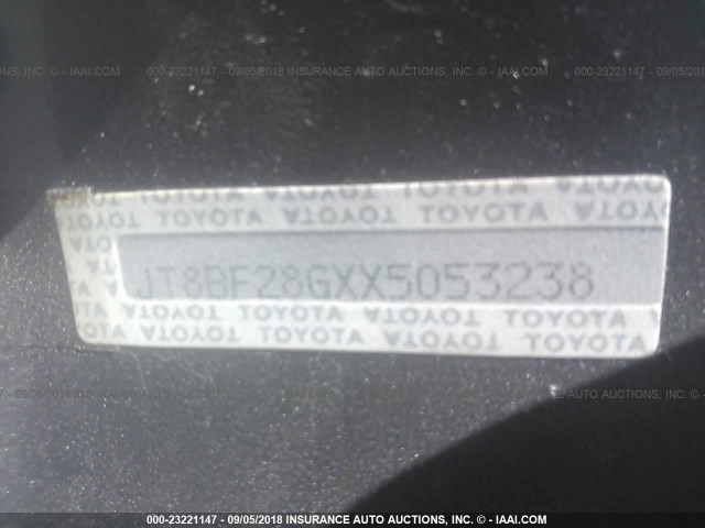 JT8BF28GXX5053238 - 1999 LEXUS ES 300 灰色 照片 9