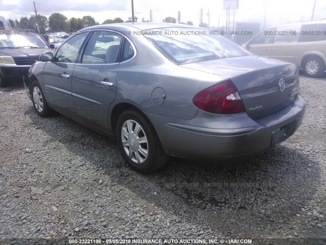 2G4WC532551262745 - 2005 BUICK LACROSSE CX GRAY photo 3