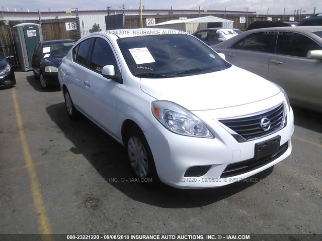 3N1CN7APXCL825685 - 2012 NISSAN VERSA S/SV/SL WHITE photo 1