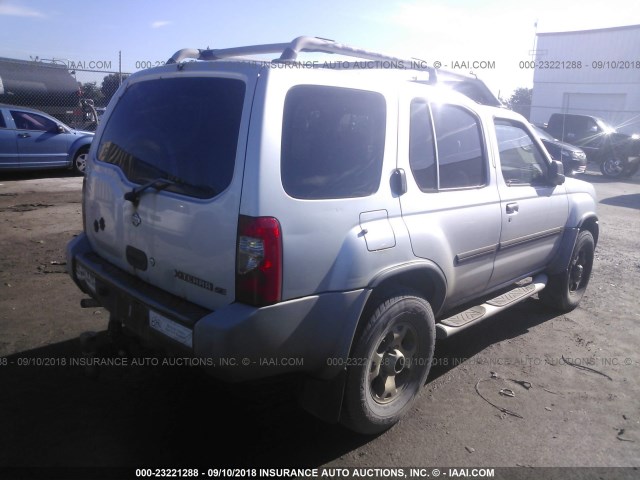 5N1ED28Y0YC584373 - 2000 NISSAN XTERRA XE/SE SILVER photo 4