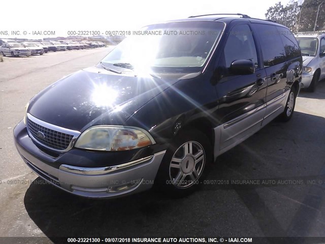 2FMDA53443BA04318 - 2003 FORD WINDSTAR SEL BLACK photo 2