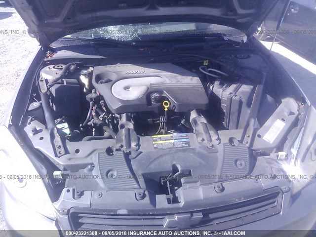 2G1WC581769229584 - 2006 CHEVROLET IMPALA LT GRAY photo 10