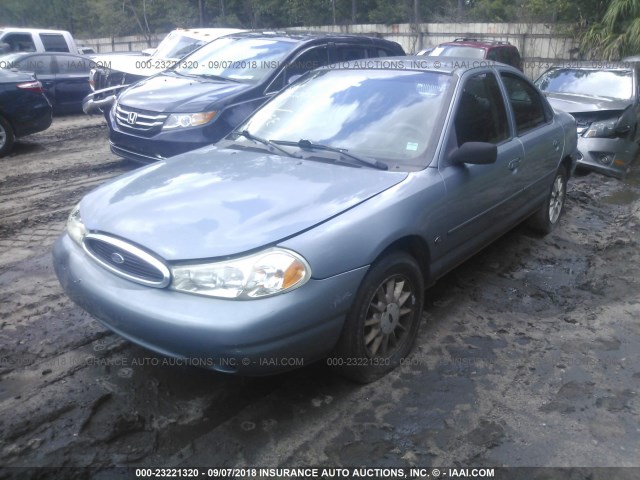 1FAFP6636YK117095 - 2000 FORD CONTOUR SE BLUE photo 2