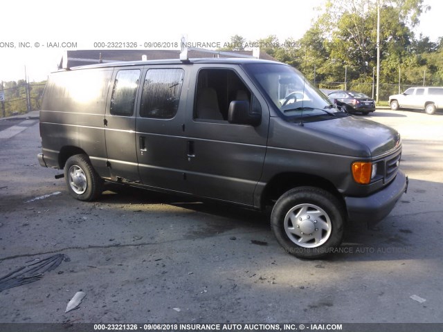 1FTNE14W27DA71618 - 2007 FORD ECONOLINE E150 VAN GRAY photo 1