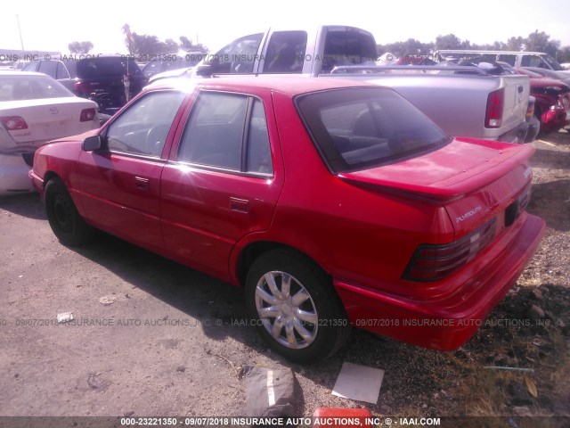 3P3XP68K3NT326310 - 1992 PLYMOUTH SUNDANCE DUSTER RED photo 3